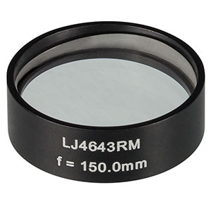 LJ4643RM - f = 150.0 mm, Ø1in, UVFS Mounted Plano-Convex Round Cyl Lens