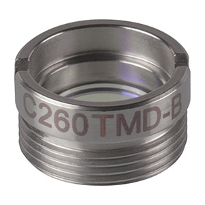 C260TMD-B - f = 15.29 mm, NA = 0.16, Mounted Aspheric Lens, ARC: 600 - 1050 nm
