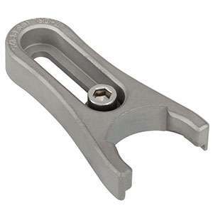 CF125C/M - Clamping Fork for Ø1.25in Pedestal Bases, 31.5 mm Counterbored Slot, M6 x 1.0 Captive Screw