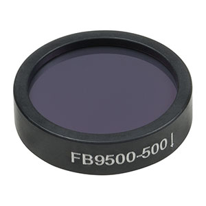 FB9500-500 - Ø1in IR Bandpass Filter, CWL = 9.50 µm, FWHM = 500 nm