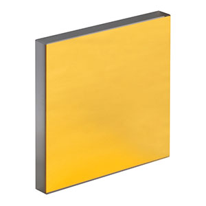 PFSQ20-03-M03 - 2in x 2in (50.8 mm x 50.8 mm) Unprotected Gold Mirror