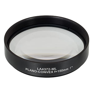 LA4372-ML - Ø75 mm UVFS Plano-Convex Lens, SM3-Threaded Mount, f = 150.0 mm, Uncoated