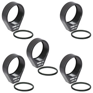 LMR1/M-P5 - Lens Mount with Retaining Ring for Ø1in Optics, M4 Tap, 5 Pack