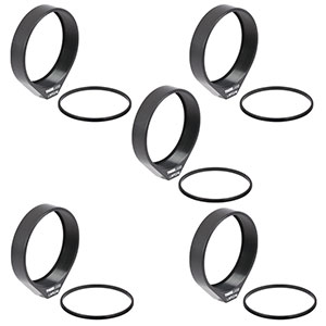 LMR2/M-P5 - Lens Mount with Retaining Ring for Ø2in Optics, M4 Tap, 5 Pack