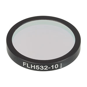 FLH532-10 - Premium Bandpass Filter, Ø25 mm, CWL = 532 nm, FWHM = 10 nm