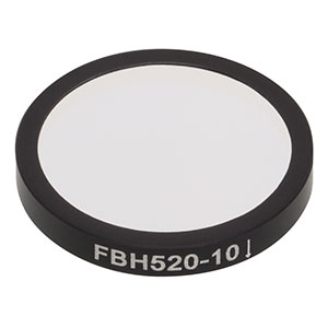 FBH520-10 - Premium Bandpass Filter, Ø25 mm, CWL = 520 nm, FWHM = 10 nm