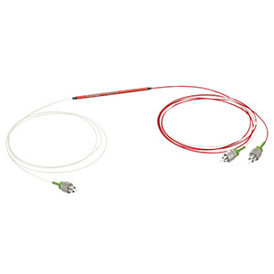 PN635R3A1 - 1x2 PM Coupler, 635 ± 15 nm, 75:25 Split, ≥18 dB PER, FC/APC Connectors