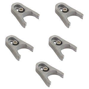 CF038C-P5 - Clamping Fork for Ø1.25in Pedestal Bases, 0.40in Counterbored Slot, 1/4in-20 Captive Screw, 5 Pack