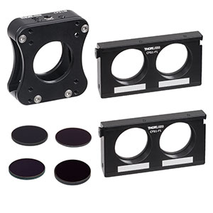 CFS1ND/M - Sliding Filter Mount Bundle with Two CFS1-F1 Inserts and Four ND Filters, M4 Tap