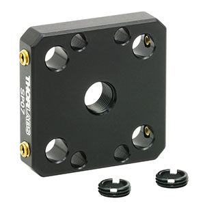 SP07 - 16 mm Cage Plate for Ø5 mm Optic, 2 SM5RR Retaining Rings Included