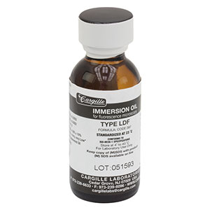 OILCL30 - Very Low Autofluorescence Immersion Oil, n = 1.518, Cargille Type LDF, 30 mL