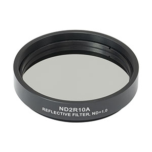 ND2R10A - Reflective Ø50 mm ND Filter, SM2-Threaded Mount, Optical Density: 1.0