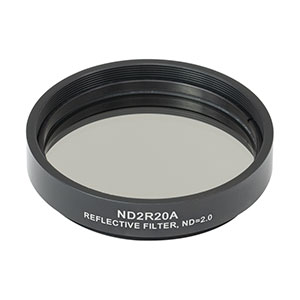 ND2R20A - Reflective Ø50 mm ND Filter, SM2-Threaded Mount, Optical Density: 2.0