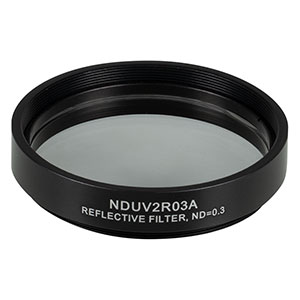 NDUV2R03A - SM2-Threaded Mount, Ø50 mm UVFS Reflective ND Filter, OD: 0.3