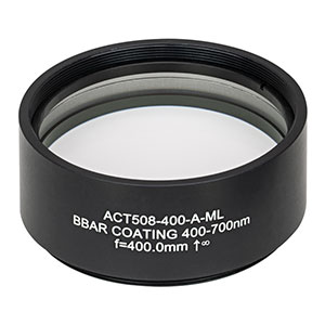 ACT508-400-A-ML - f=400 mm, Ø2in Achromatic Doublet, SM2-Threaded Mount, ARC: 400-700 nm