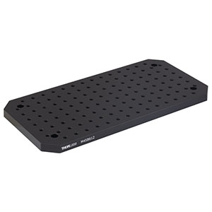 M45B612 - 6in x 12in x 1/2in Aluminum Breadboard, 45° Double-Density, 1/4in-20 Taps