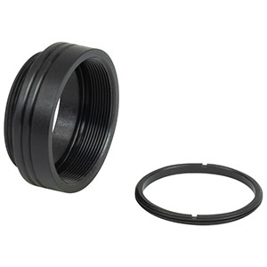 CM1L03 - Extension Tube, Internal SM1 Threading of 0.30in Depth, External C-Mount Threading, One Retaining Ring Included