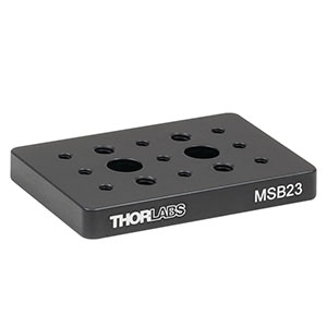 MSB23 - 2in x 3in x 3/8in Mini-Series Aluminum Breadboard, 8-32 and 1/4in-20 High-Density Taps