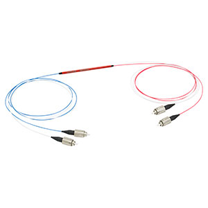 TM200R3F2A - 2x2 Multimode Fiber Optic Coupler, High OH, Ø200 µm Core, 0.22 NA, 75:25 Split, FC/PC