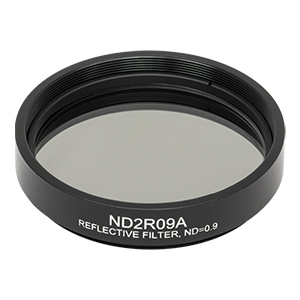 ND2R09A - Reflective Ø50 mm ND Filter, SM2-Threaded Mount, Optical Density: 0.9