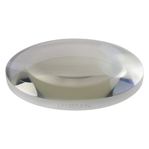 LA1387-B - N-BK7 Plano-Convex Lens, Ø1.5in, f = 100 mm, AR Coating: 650 - 1050 nm