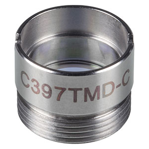 C397TMD-C - f = 11.0 mm, NA = 0.3, Mounted Aspheric Lens, ARC: 1050 - 1700 nm