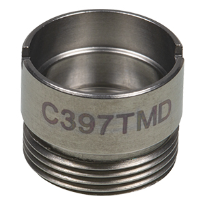 C397TMD - f = 11.0 mm, NA = 0.3, WD = 8.2 mm, Mounted Aspheric Lens, Uncoated