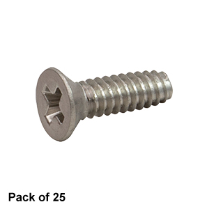 TF44038 - No. 4 Stainless Steel Phillips Flat-Head Screw, 3/8in Long, Thread Forming, Qty. 25