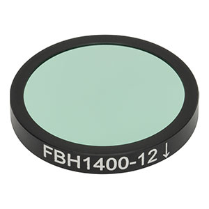 FBH1400-12 - Premium Bandpass Filter, Ø25 mm, CWL = 1400 nm, FWHM = 12 nm