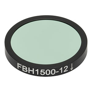 FBH1500-12 - Premium Bandpass Filter, Ø25 mm, CWL = 1500 nm, FWHM = 12 nm