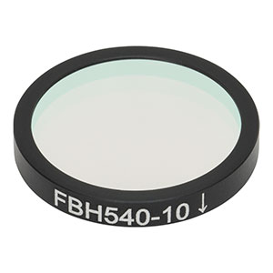 FBH540-10 - Premium Bandpass Filter, Ø25 mm, CWL = 540 nm, FWHM = 10 nm
