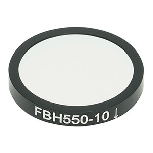 FBH550-10 - Premium Bandpass Filter, Ø25 mm, CWL = 550 nm, FWHM = 10 nm