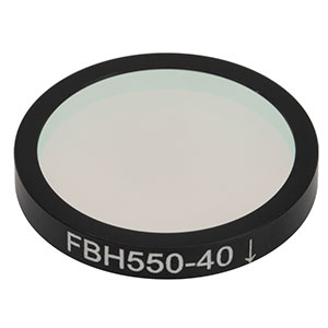 FBH550-40 - Premium Bandpass Filter, Ø25 mm, CWL = 550 nm, FWHM = 40 nm
