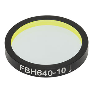 FBH640-10 - Premium Bandpass Filter, Ø25 mm, CWL = 640 nm, FWHM = 10 nm