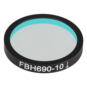 FBH690-10 - Premium Bandpass Filter, Ø25 mm, CWL = 690 nm, FWHM = 10 nm