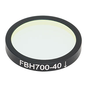 FBH700-40 - Premium Bandpass Filter, Ø25 mm, CWL = 700 nm, FWHM = 40 nm