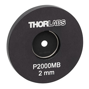 P2000MB - Ø1in Mounted Pinhole, 2 mm ± 10 µm Pinhole Diameter, Molybdenum