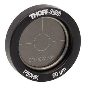 P50HK - Ø1/2in (12.7 mm) Mounted Pinhole, 50 ± 3 μm Pinhole Diameter, Stainless Steel