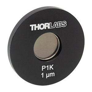 P1K - Ø1in Mounted Pinhole, 1 +0.25 / -0.10 µm Pinhole Diameter, Stainless Steel