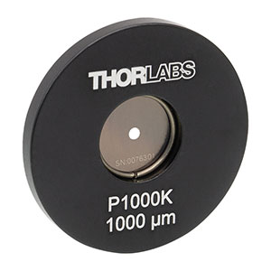 P1000K - Ø1in Mounted Pinhole, 1000 ± 10 µm Pinhole Diameter, Stainless Steel
