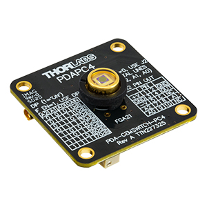 PDAPC4 - InGaAs Switchable Gain Detector on PCB, 800 - 1700 nm, 11 MHz BW, 3.14 mm²