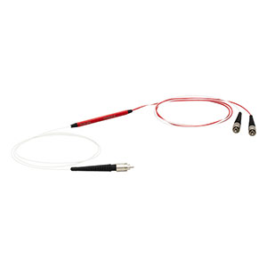 TT300R3F1B - 1x2 Multimode Fiber Optic Coupler, Low OH, Ø300 µm Core, 0.39 NA, 75:25 Split, FC/PC