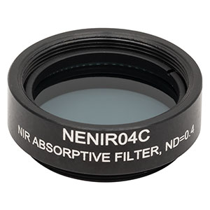 NENIR04C - Ø25 mm NIR Absorptive ND Filter, SM1-Threaded Mount, OD: 0.4