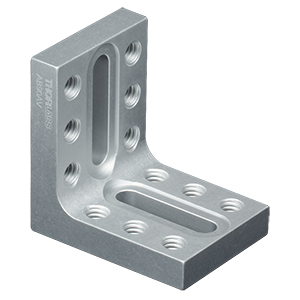 AB90AV - Vacuum-Compatible Right-Angle Bracket with Counterbored Slots & 1/4in-20 Tapped Holes