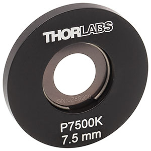 P7500K - Ø1in Mounted Large Pinhole, 7.50 mm ± 80 μm Pinhole Diameter, Stainless Steel