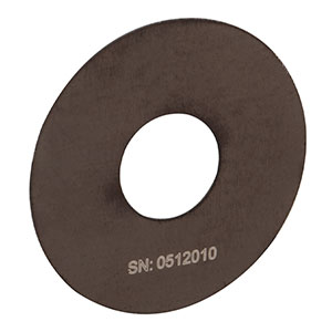 P4500UK - Ø1/2in (12.7 mm) Unmounted Large Pinhole, 4.50 mm ± 50 μm Pinhole Diameter, Stainless Steel
