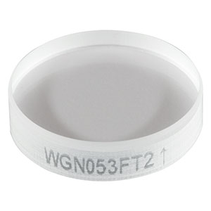 WGN053FT2 - Ø1/2in Single-Sided Textured Antireflective Window, Infrasil, AR Range: 1000 - 1700 nm, t = 3.0 mm
