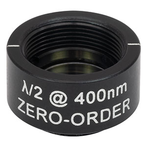 WPHSM05-400 - Ø1/2in Zero-Order Half-Wave Plate, SM05-Threaded Mount, 400 nm