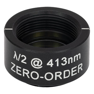 WPHSM05-413 - Ø1/2in Zero-Order Half-Wave Plate, SM05-Threaded Mount, 413 nm