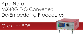 MX40G E-O Converter: De-Embedding Procedures